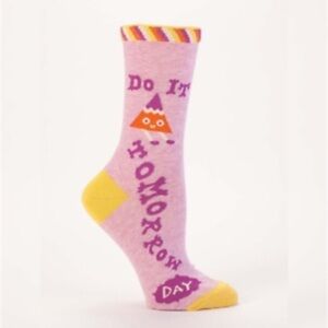DO it Tomorrow Day Women’s panoramic print crew socks